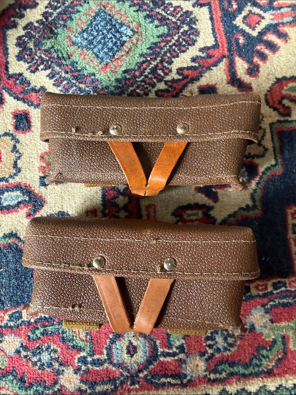 2 SKS Russian Leather Ammo Pouch Cold War Original